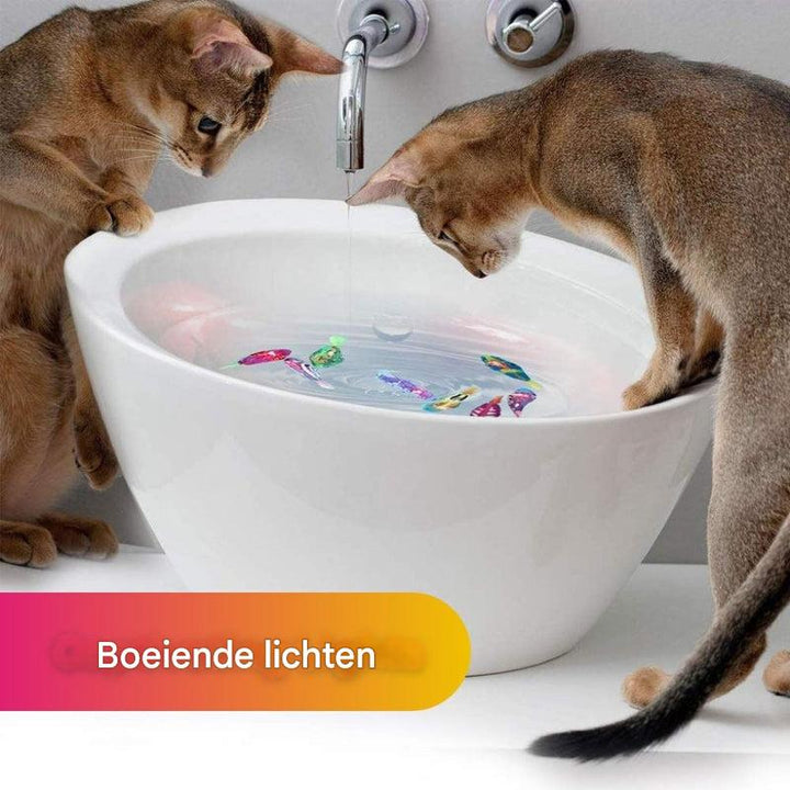 Interactieve kattenspeelgoedset – Realistische zwembeweging en boeiend licht