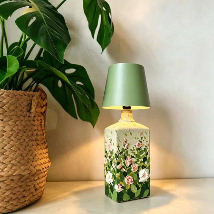 Tafellamp draadloos fles oplaadbaar LED metaal draagbaar design