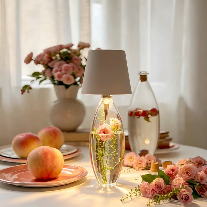 Tafellamp draadloos fles oplaadbaar LED metaal draagbaar design