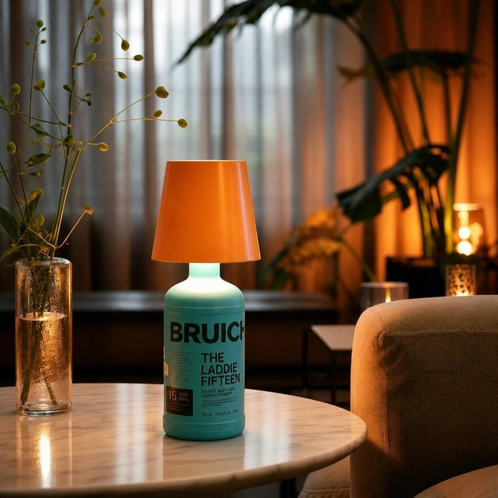 Tafellamp draadloos fles oplaadbaar LED metaal draagbaar design