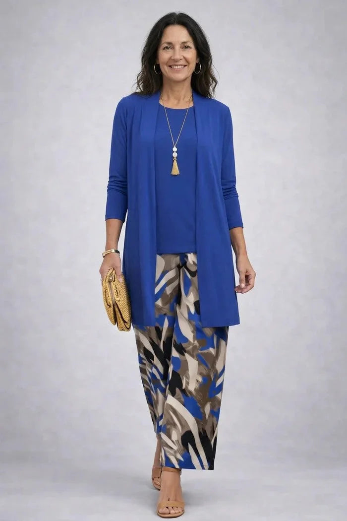 Driedelige set met vest, top en broek
