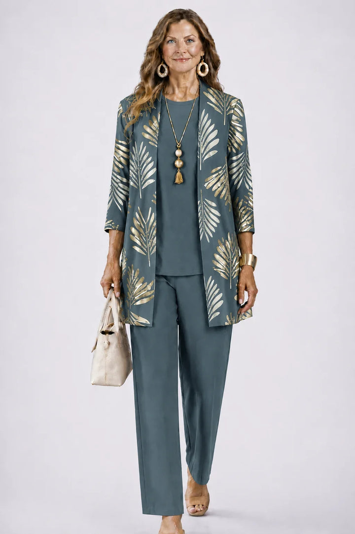 Driedelige set met vest, top en broek