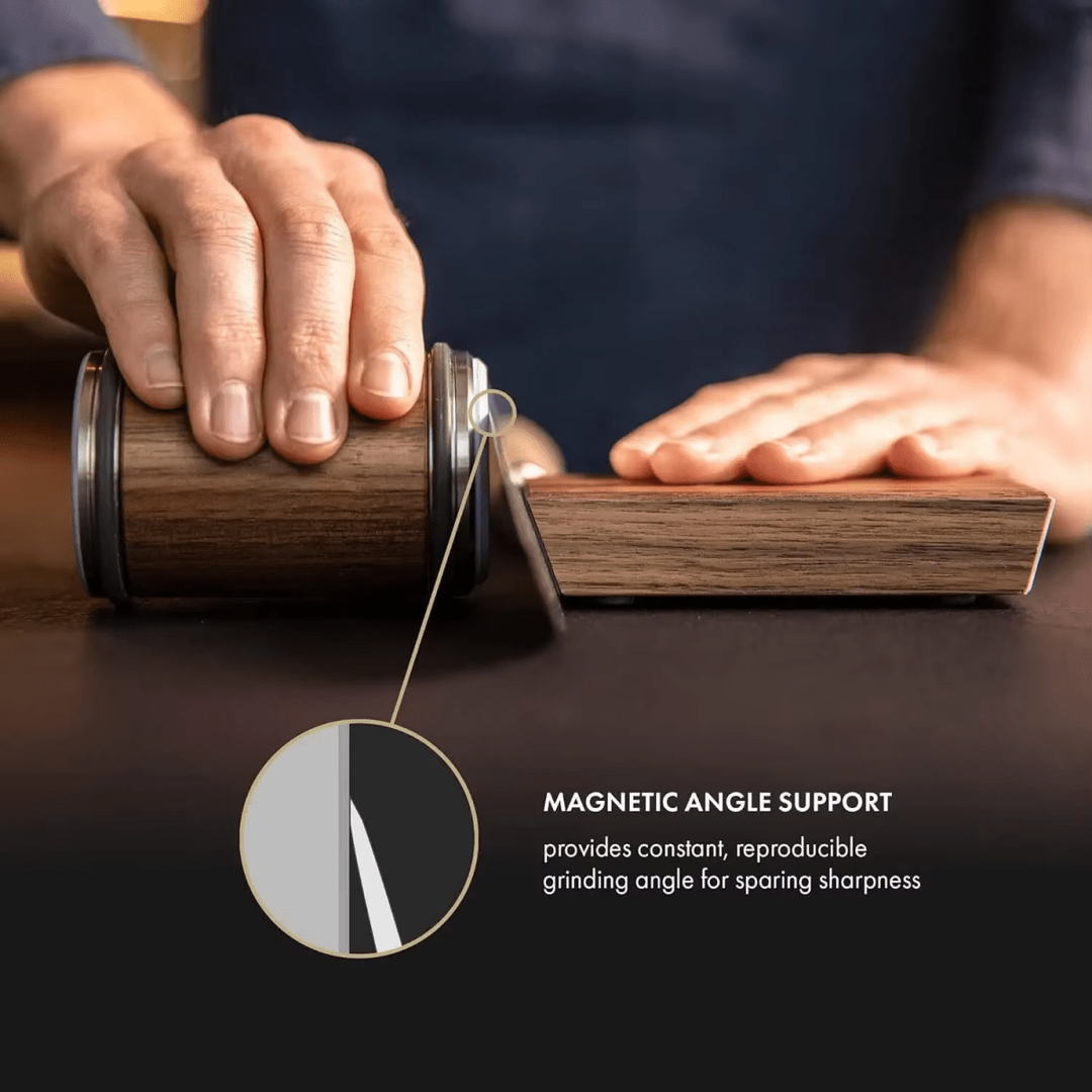 Rollende messenslijper tuimelaar magnetische hoekgeleider hout draagbaar diamant