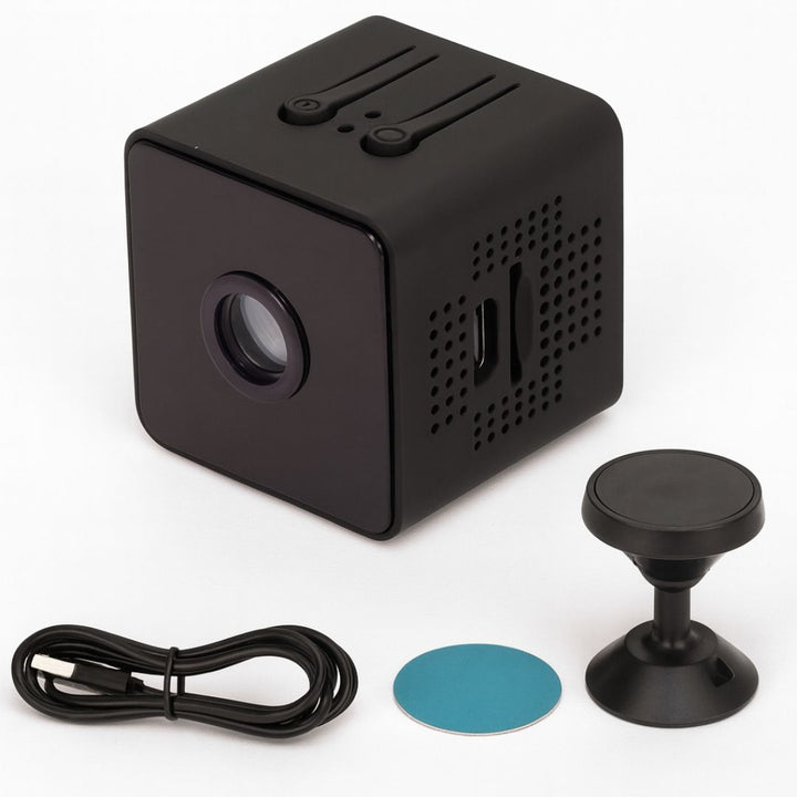 Bewakingscamera voor binnen en buiten | Mini Wi-Fi-camera met live-uitzending naar mobiel | Draadloos en compact | MiniGuardiano