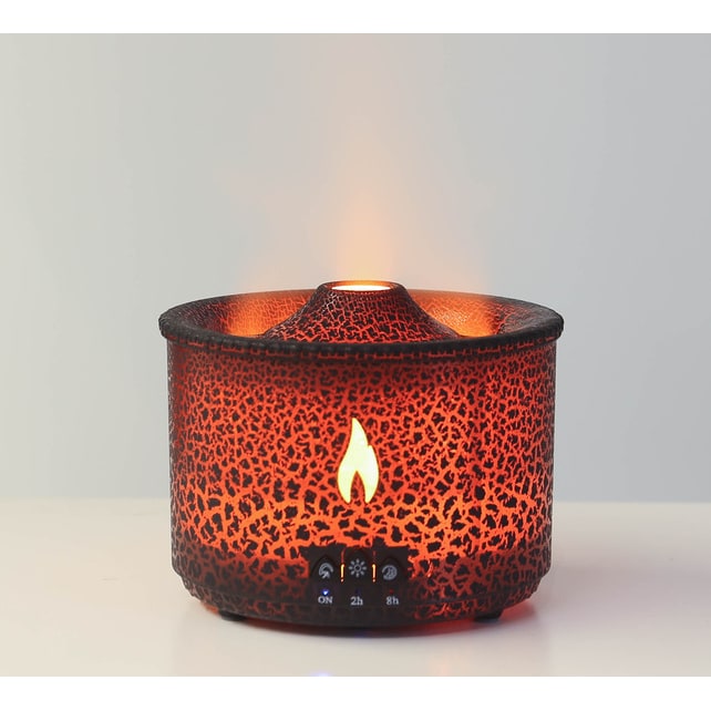 Ultrasone etherische olie diffuser met vlamlicht en kwalnevelmodus aromatherapie apparaat
