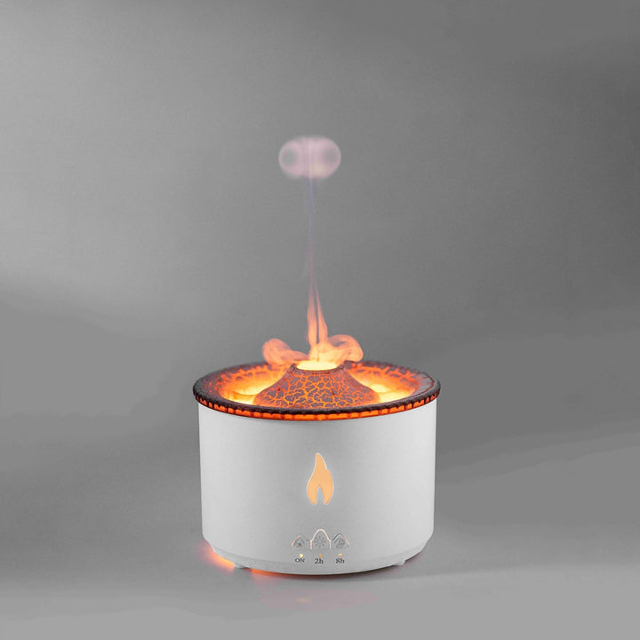Ultrasone etherische olie diffuser met vlamlicht en kwalnevelmodus aromatherapie apparaat