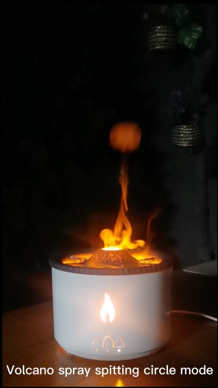 Ultrasone etherische olie diffuser met vlamlicht en kwalnevelmodus aromatherapie apparaat