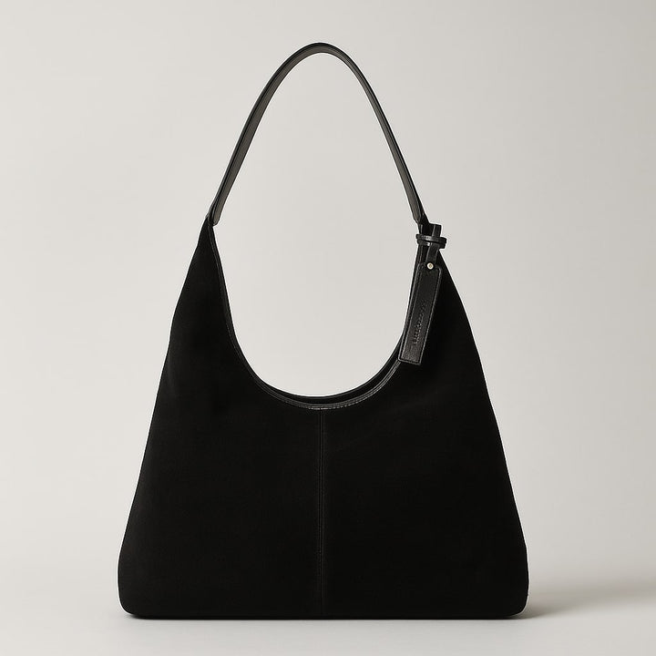 Schoudertas voor dames | Schoudertas van suède | Vintage tas | Lederin