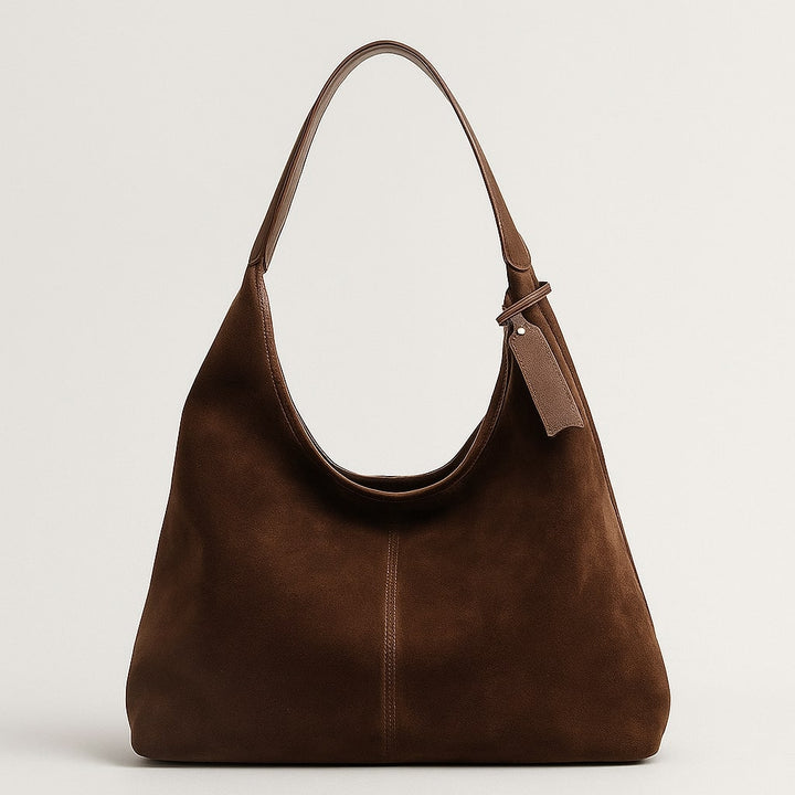 Schoudertas voor dames | Schoudertas van suède | Vintage tas | Lederin