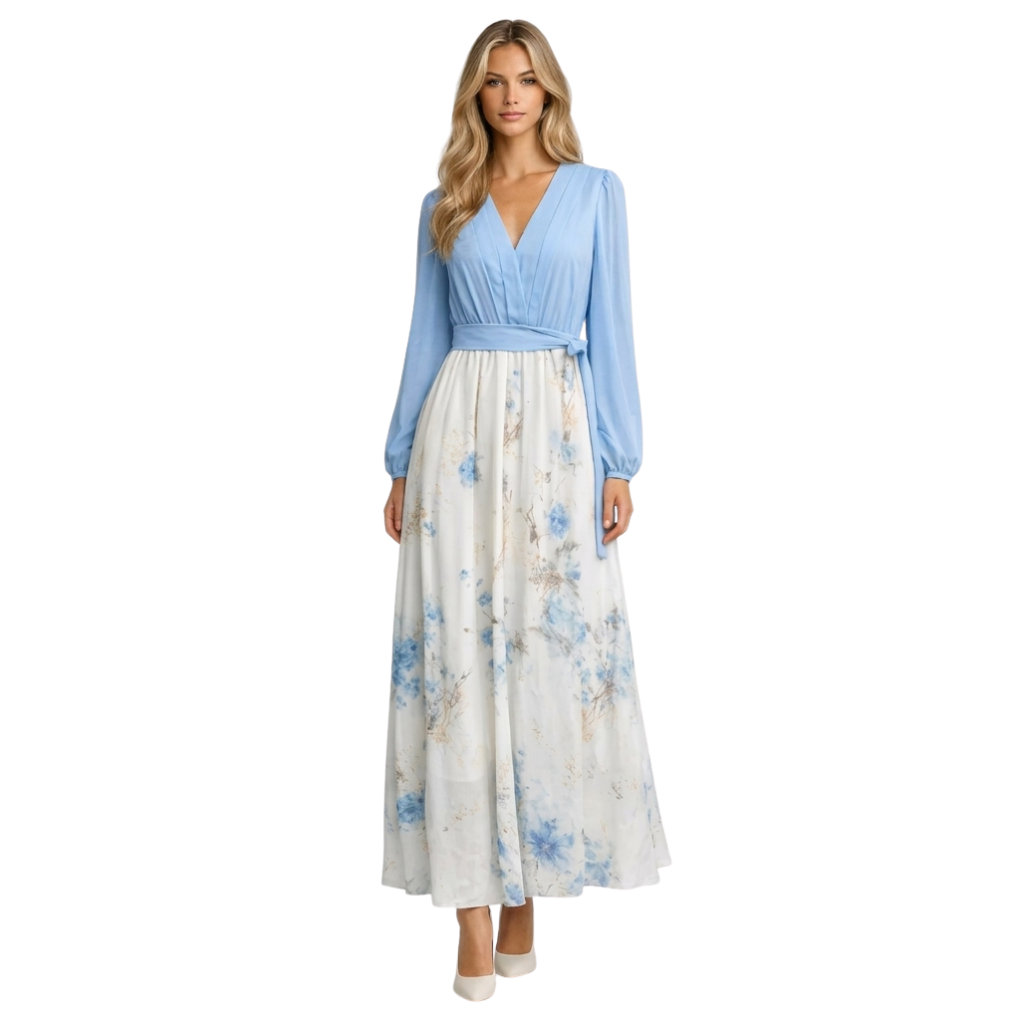 Bloemen Maxi Jurk met V-hals
