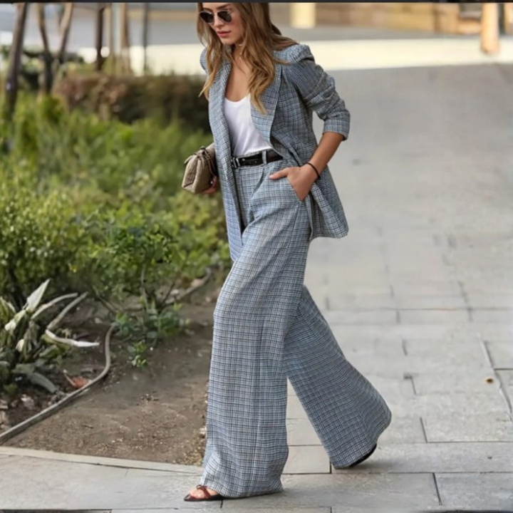 Double-Breasted Blazer Set Dames