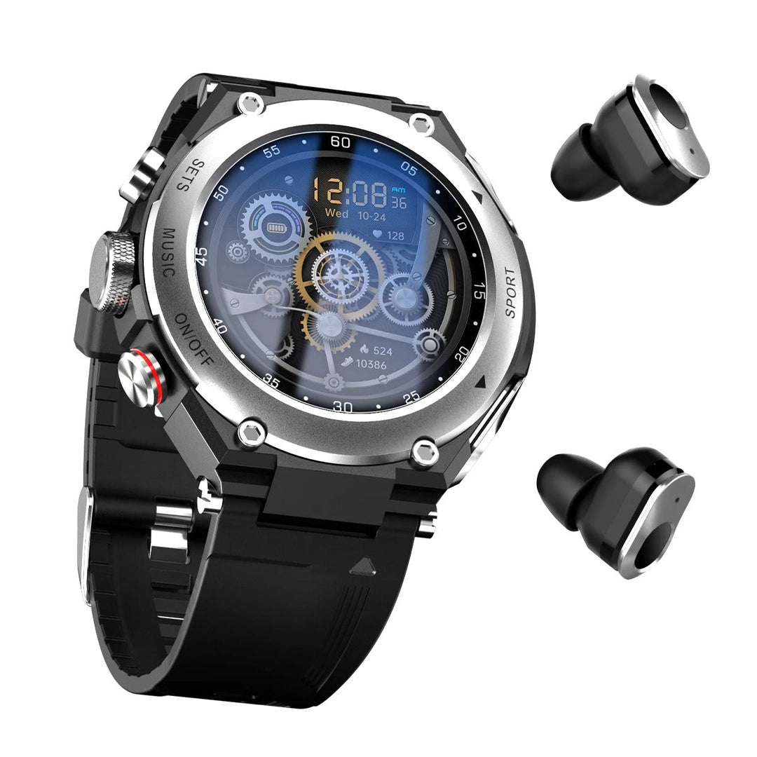 Oreste – Smartwatch met Geïntegreerde Draadloze Oordopjes