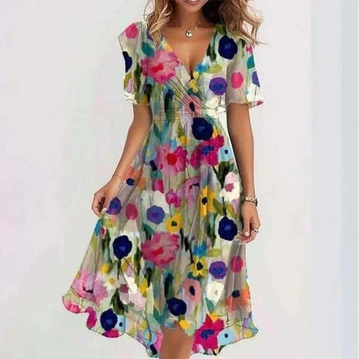 Valeria – Dames Jurk met Bloemenprint