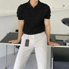 Comfortabel jacquard gebreid poloshirt voor heren - Arthur