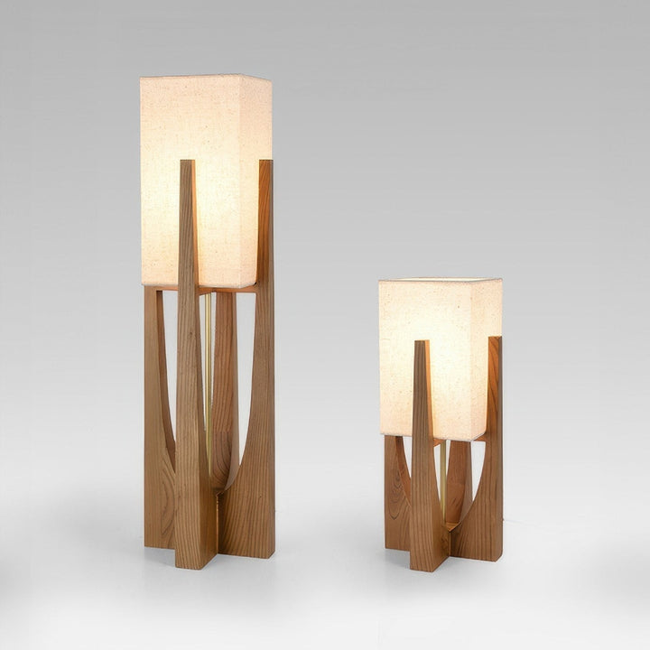 Vloerlamp in walnoothout | Minimalistisch en gezellig