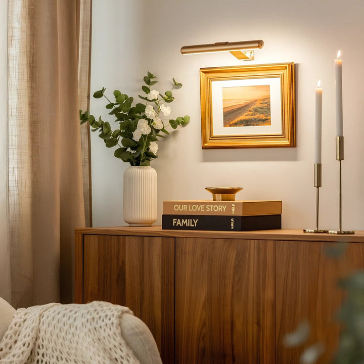 Wandlamp schilderijverlichting LED oplaadbaar draadloos metaal