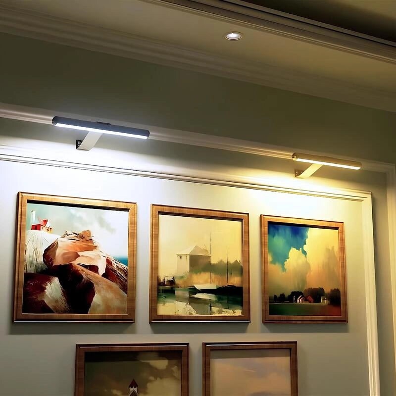 Wandlamp schilderijverlichting LED oplaadbaar draadloos metaal