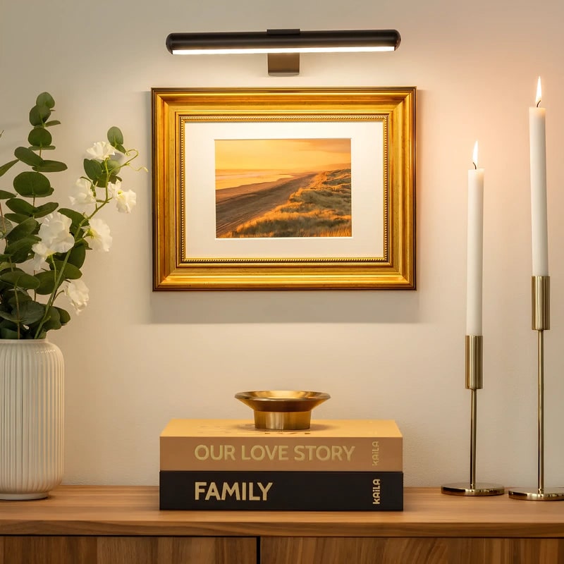 Wandlamp schilderijverlichting LED oplaadbaar draadloos metaal