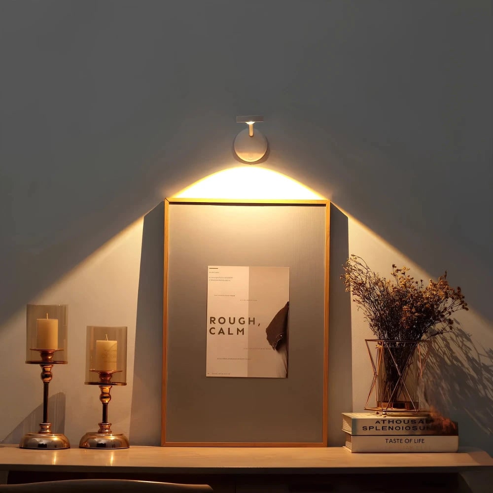 Wandlamp voor schilderij, draadloze wandlamp, LED snoerloos, magnetisch, verstelbaar