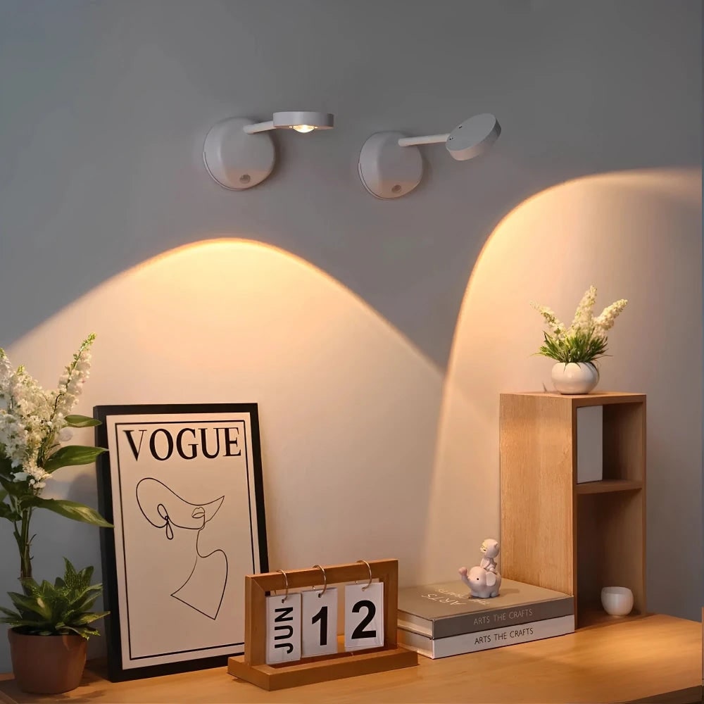 Wandlamp voor schilderij, draadloze wandlamp, LED snoerloos, magnetisch, verstelbaar