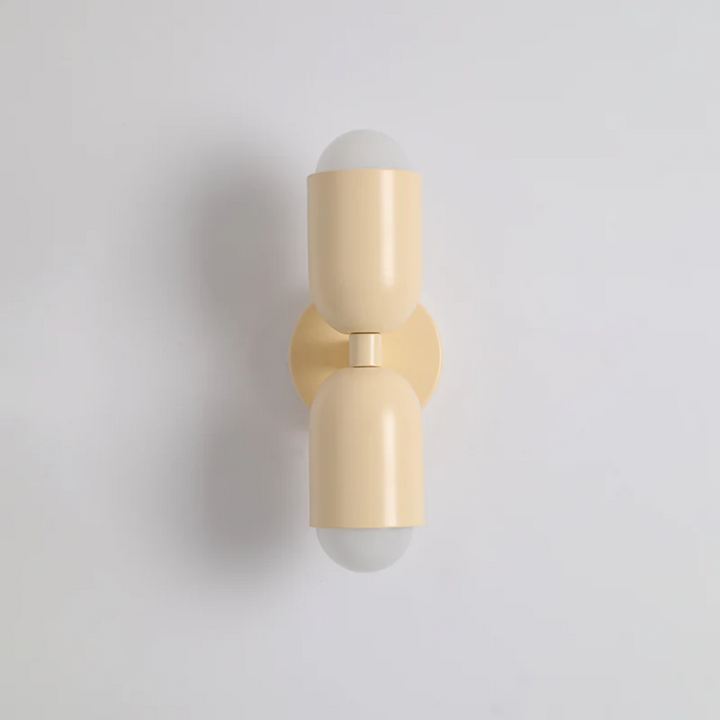 Wandlamp met LED-verlichting omhoog en omlaag en kleurblokontwerp