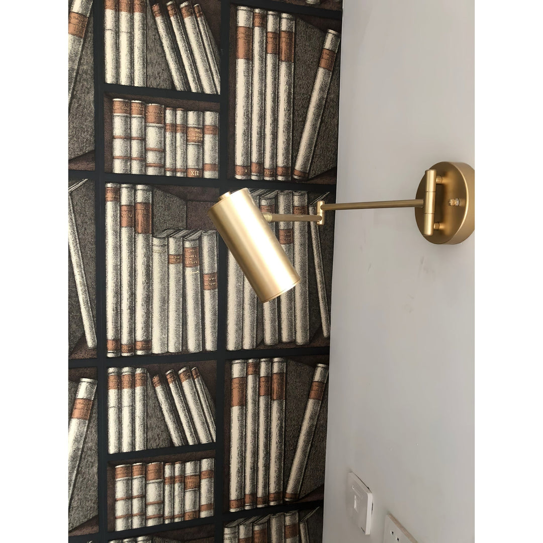 Wandlamp met zwenkarm en verstelbare kop als leeslamp