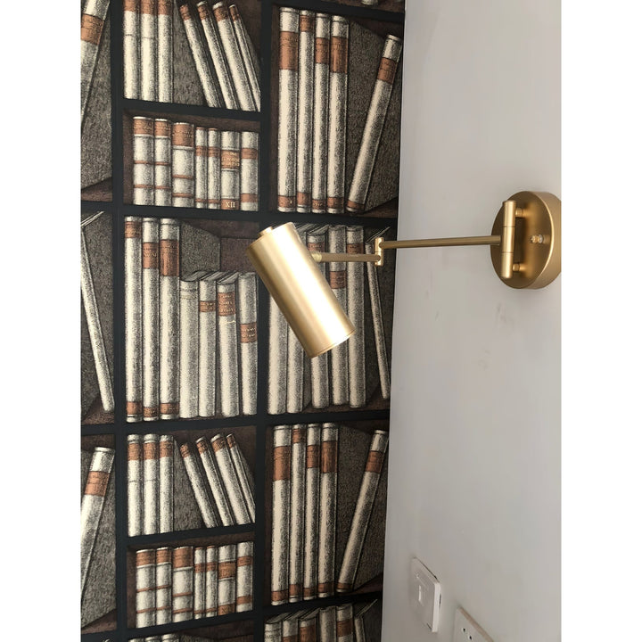 Wandlamp met zwenkarm en verstelbare kop als leeslamp