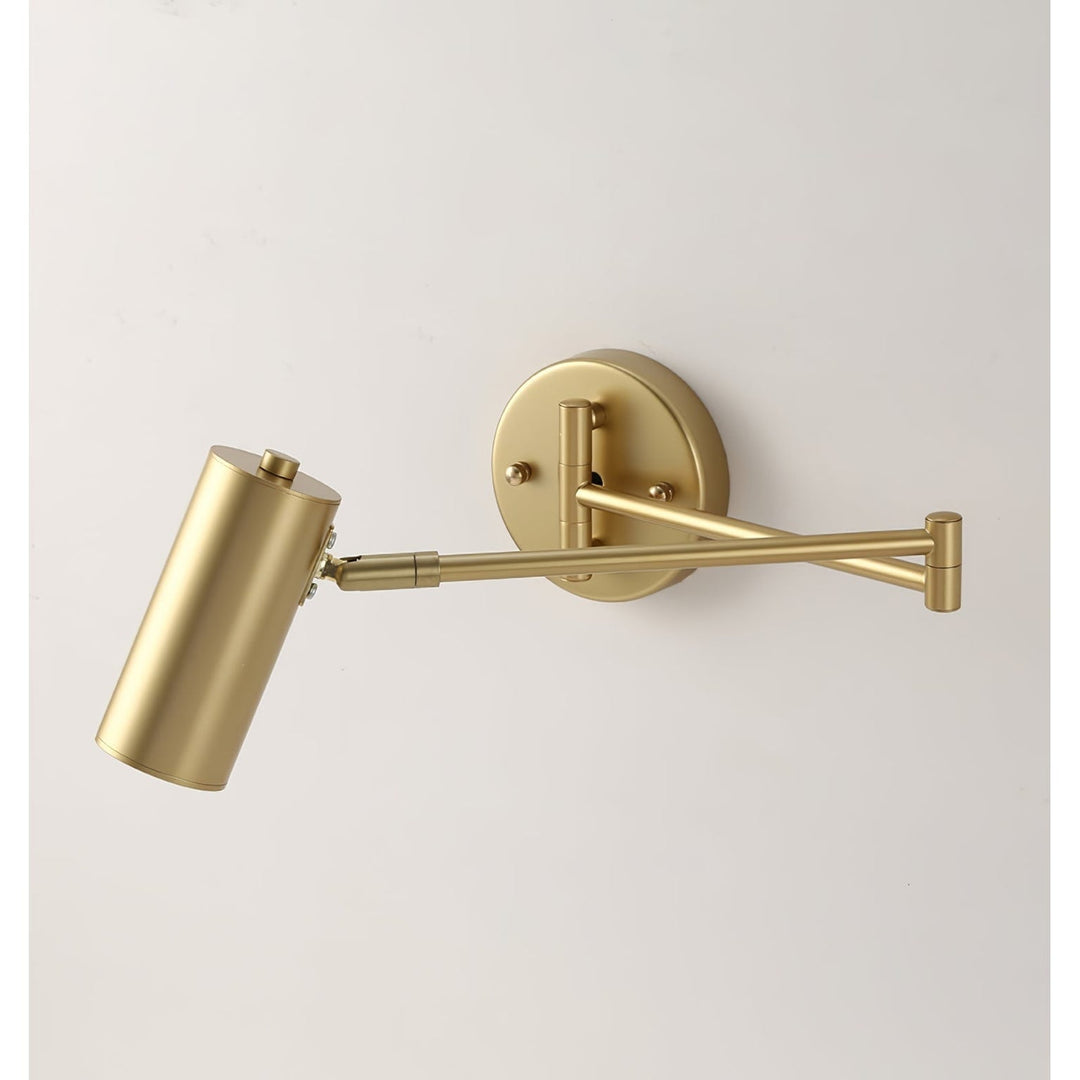 Wandlamp met zwenkarm en verstelbare kop als leeslamp