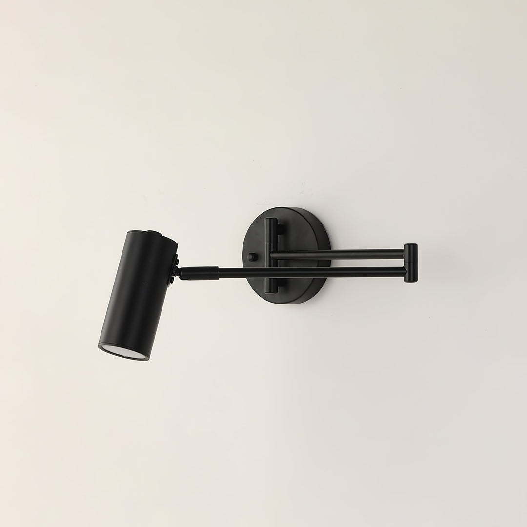Wandlamp met zwenkarm en verstelbare kop als leeslamp