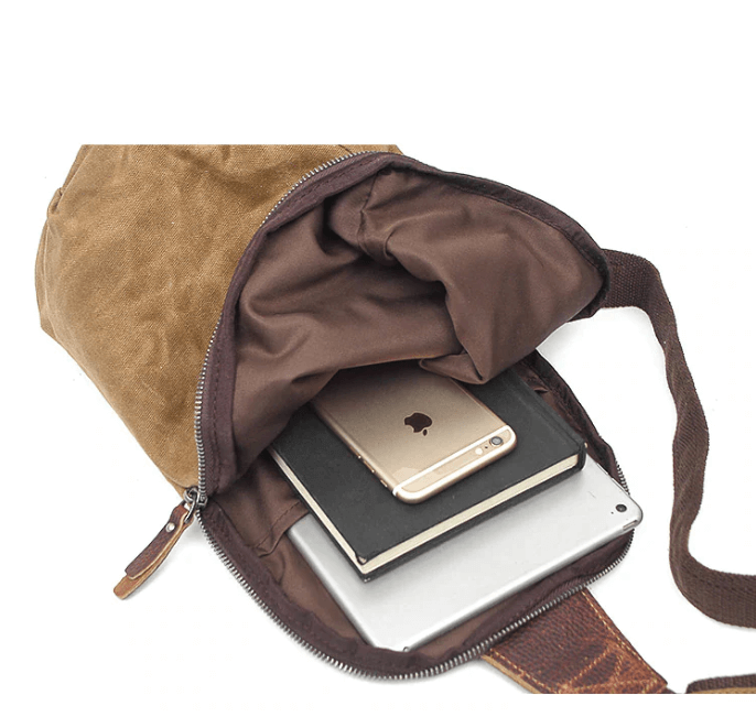 Waterafstotende canvas crossbodytas met antidiefstalvak – MultiWear
