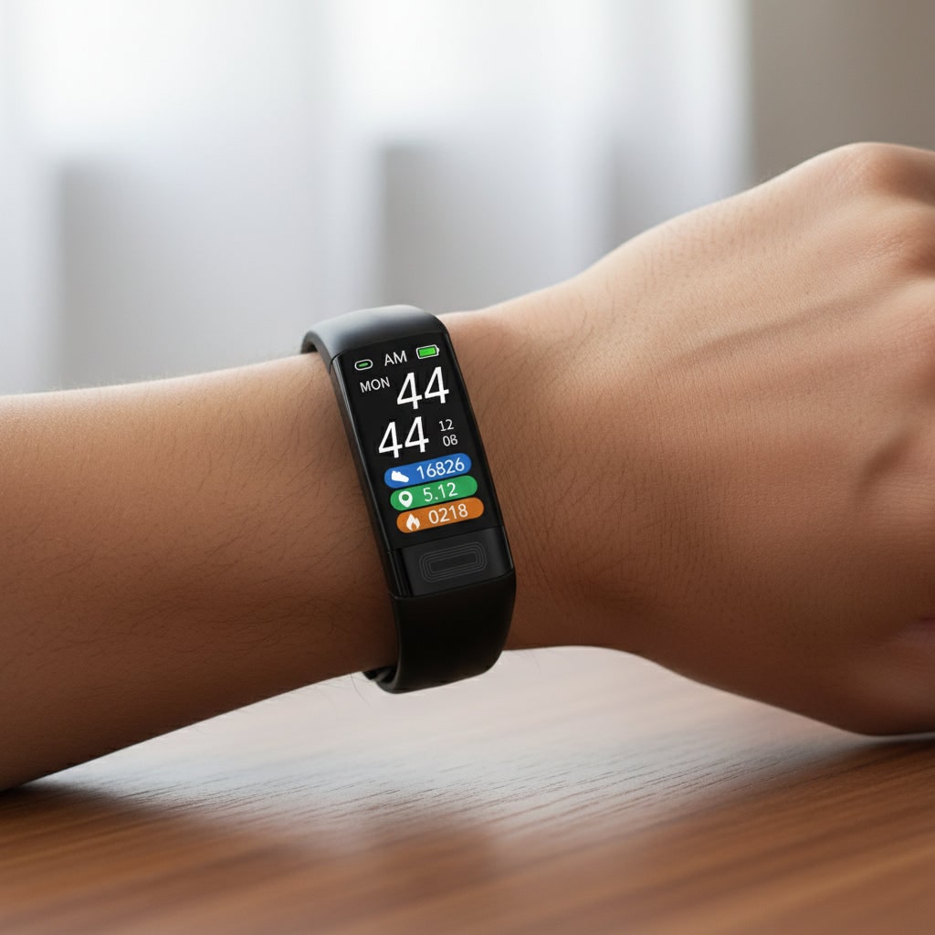 Waterbestendige fitnesstracker wearable hartslag activiteit siliconen band ECG-monitor