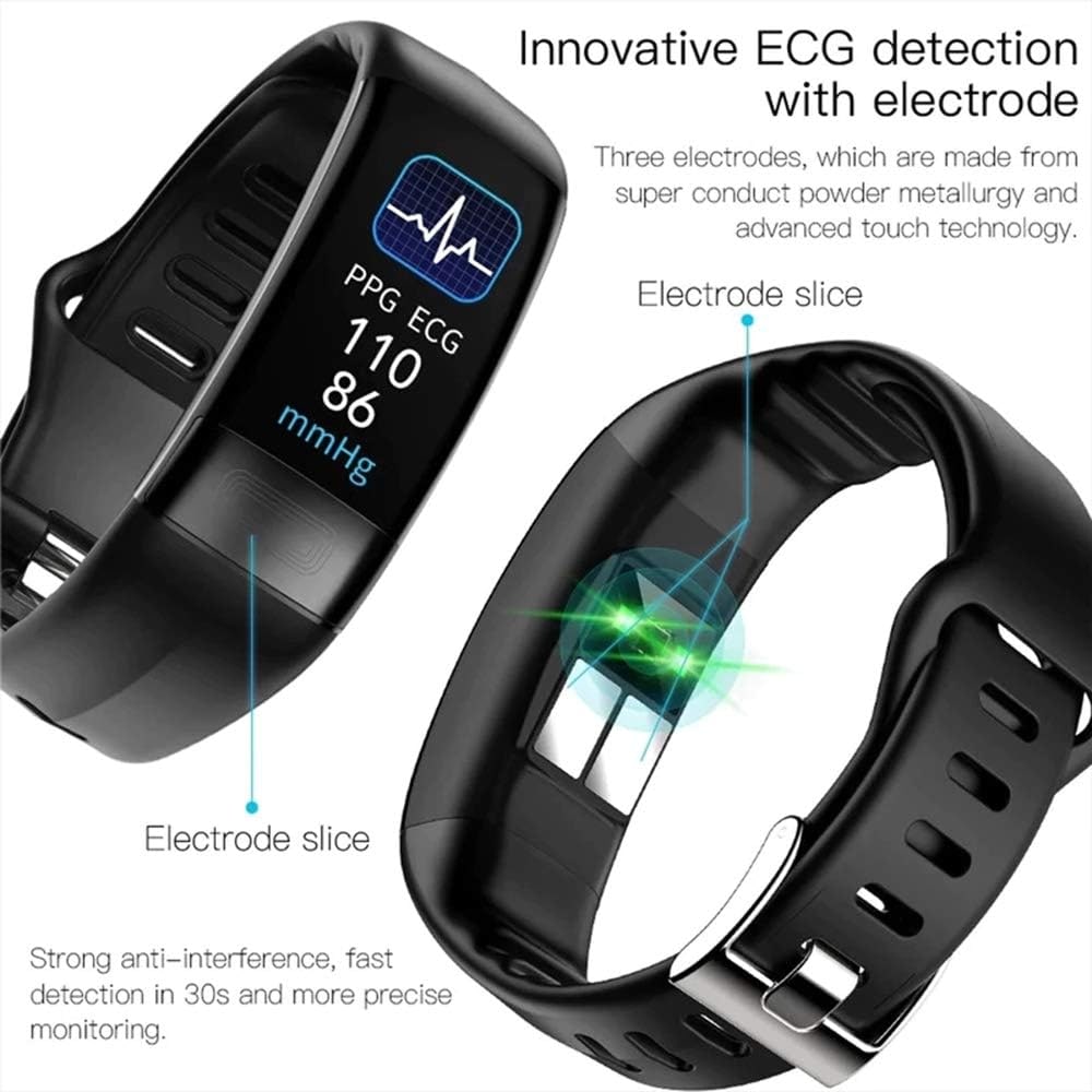 Waterbestendige fitnesstracker wearable hartslag activiteit siliconen band ECG-monitor