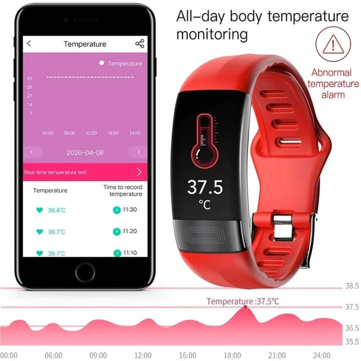 Waterbestendige fitnesstracker wearable hartslag activiteit siliconen band ECG-monitor