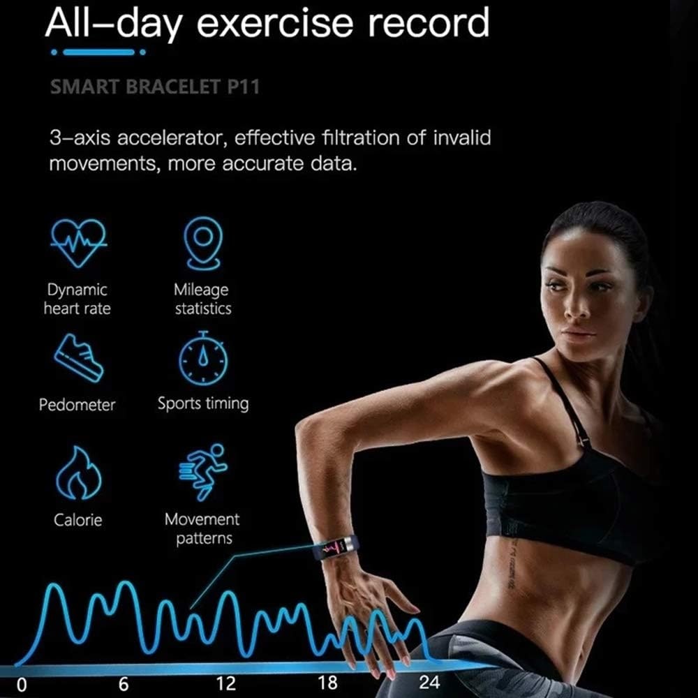 Waterbestendige fitnesstracker wearable hartslag activiteit siliconen band ECG-monitor