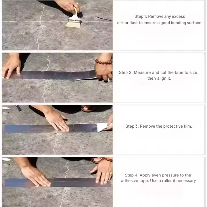 Waterdichte tape butyl sterke kleefkracht aluminiumfolie achterzijde dakreparatie lekkage afdichten
