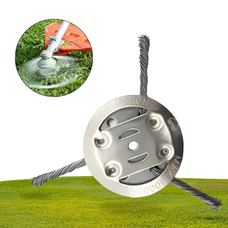 Trimmerkop voor onkruid en gras, vervanging voor elektrisch gereedschap met zwaar gedraaid staaldraad