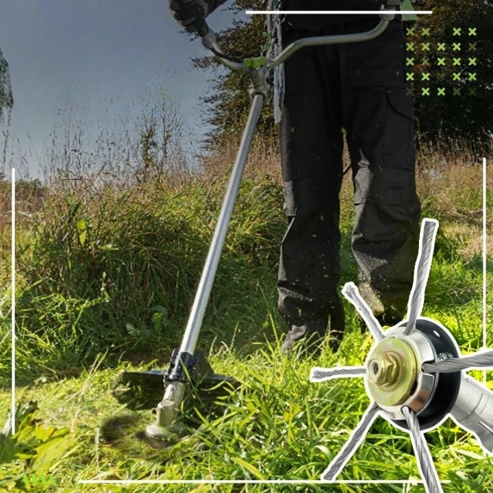 Trimmerkop voor onkruid en gras, vervanging voor elektrisch gereedschap met zwaar gedraaid staaldraad