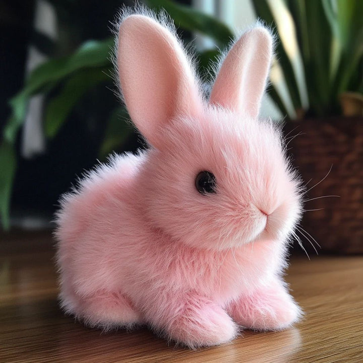 Verzwaarde knuffelkonijn met zachte pluche vacht en realistische details voor emotionele steun
