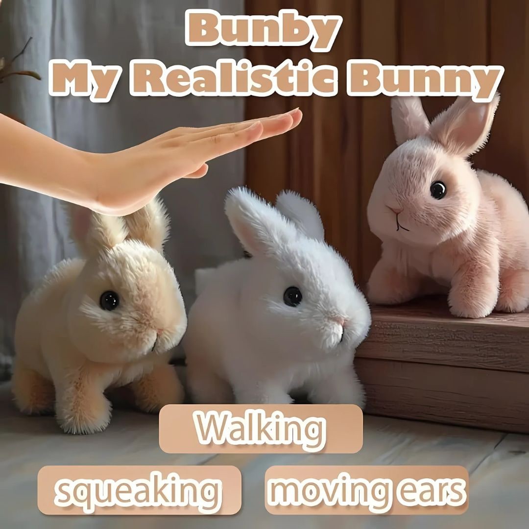 Verzwaarde knuffelkonijn met zachte pluche vacht en realistische details voor emotionele steun
