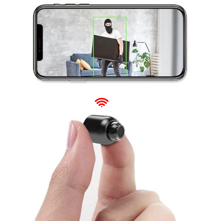 Draadloze mini beveiligingscamera voor huis systeem met nachtzicht en verborgen compact design