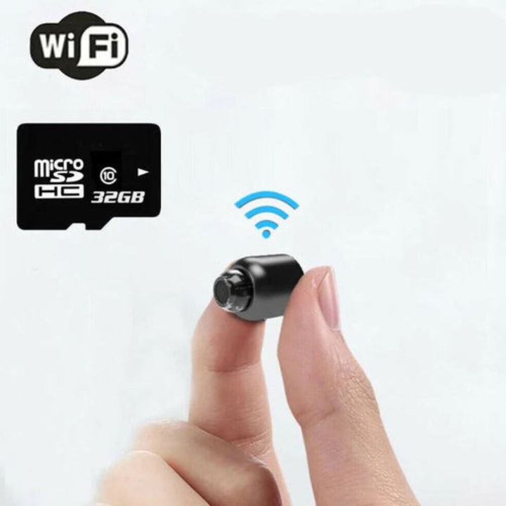 Draadloze mini beveiligingscamera voor huis systeem met nachtzicht en verborgen compact design