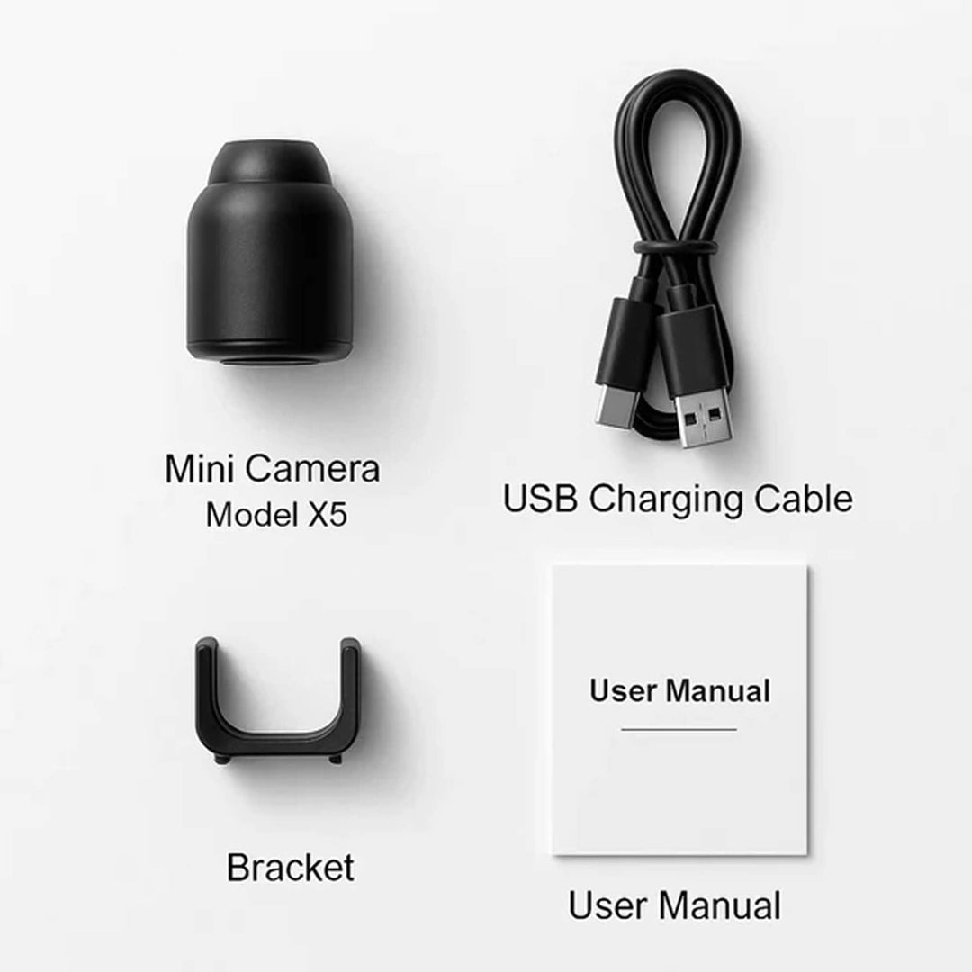 Draadloze mini beveiligingscamera voor huis systeem met nachtzicht en verborgen compact design