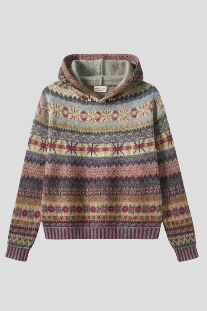 Hoodie met geribbelde boorden