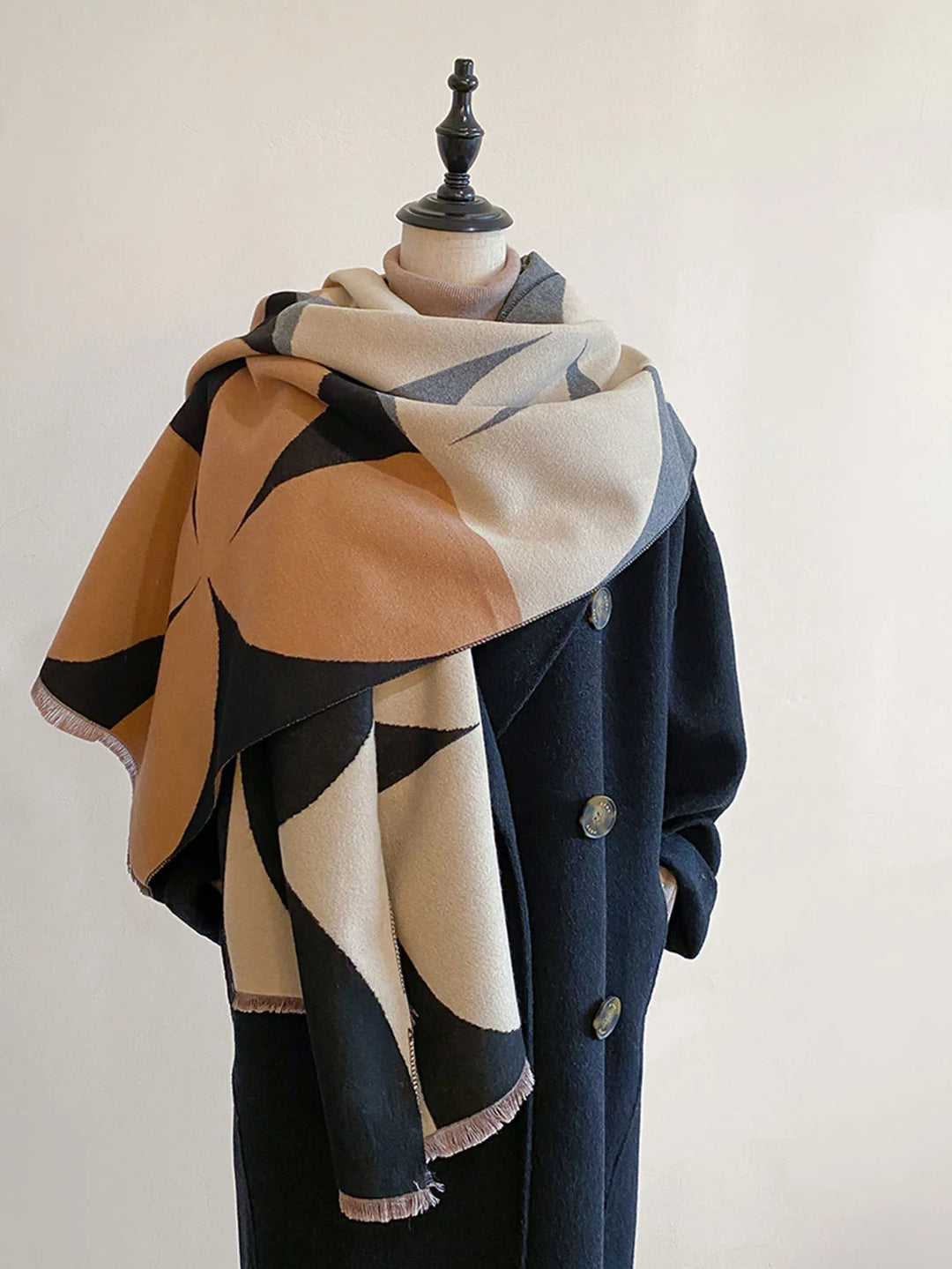 Omkeerbare kasjmieren sjaal voor dames – elegantie en warmte