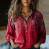 Bohemian blouse met patroon en relaxed fit