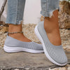 Ademende gebreide instapsneakers met antislipzool