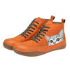Enkellaarzen met kattenprint en veters, high-top model