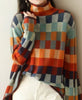 Colourblock coltrui, gebreid
