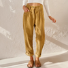 Corduroy broek met hoge taille en plooien, tapered