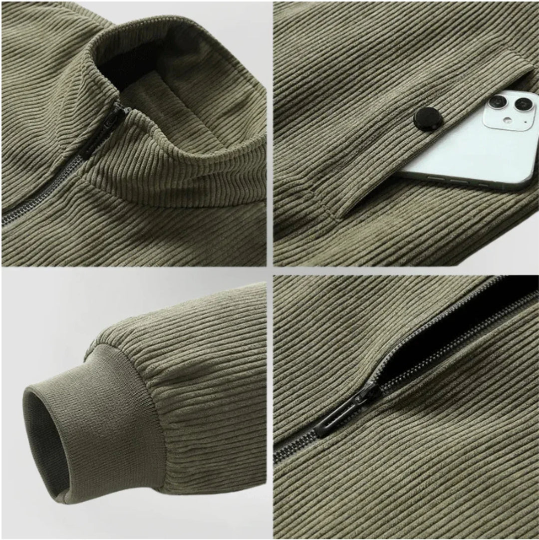 Corduroy bomberjack met sherpa voering